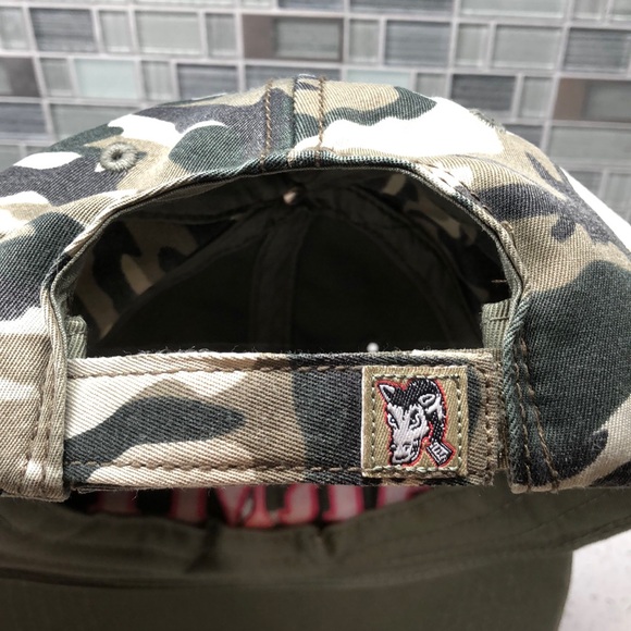 Army Camo Baseball Hat with Pink ARMY Stitching - Picture 3 of 5